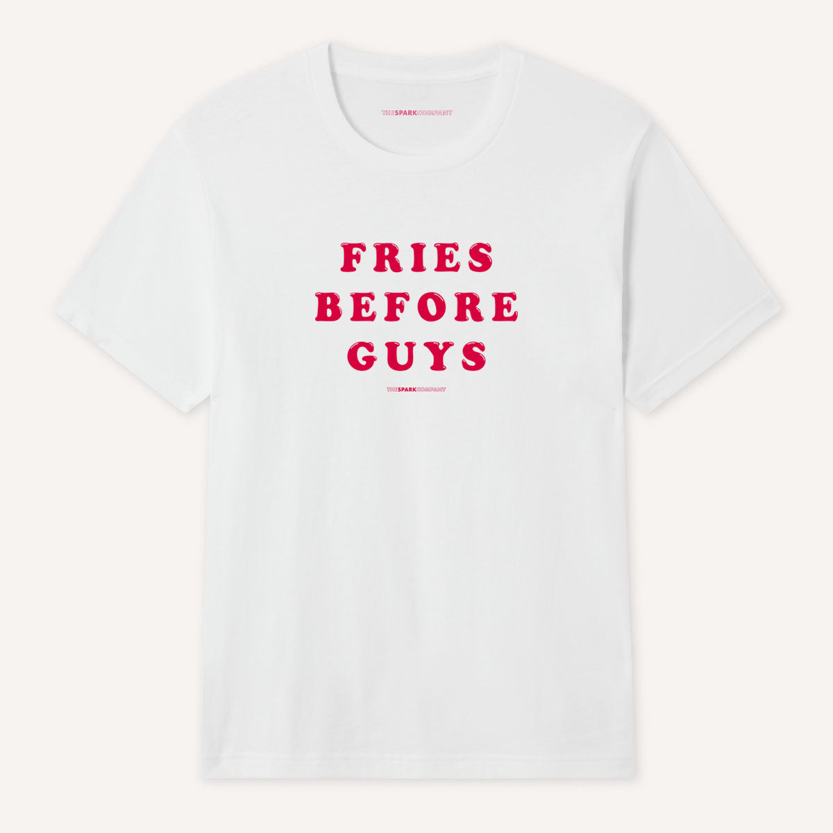 Fries Before Guys T-Shirt-Feminist Apparel, Feminist Clothing, Feminist T Shirt, BC3001-The Spark Company