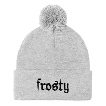 Load image into Gallery viewer, Frosty Embroidered Pom Pom Beanie Hat-Feminist Apparel, Feminist Gift, Feminist Beanie Hat BB426-The Spark Company