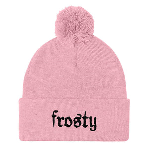 Frosty Embroidered Pom Pom Beanie Hat-Feminist Apparel, Feminist Gift, Feminist Beanie Hat BB426-The Spark Company