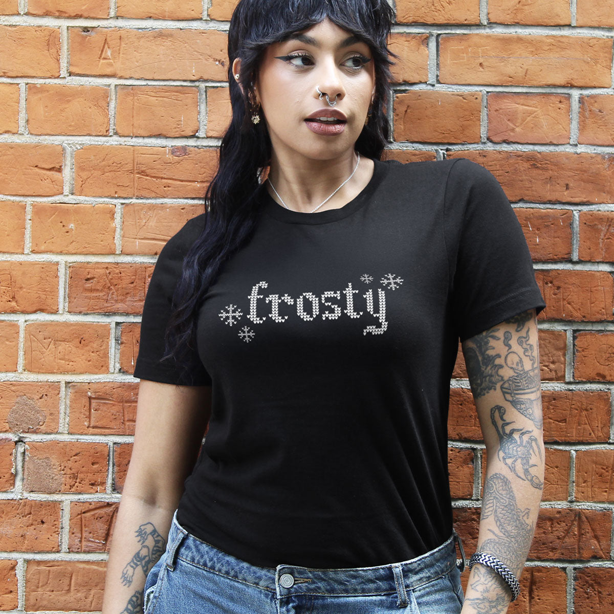 Frosty Ugly Christmas T-Shirt-Feminist Apparel, Feminist Clothing, Feminist T Shirt, BC3001-The Spark Company