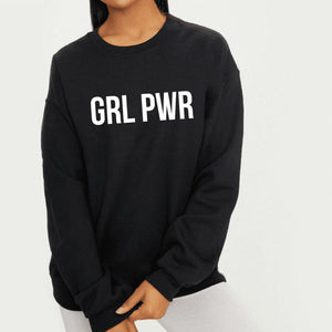 GRL PWR Sweatshirt-Feminist Apparel, Feminist Clothing, Feminist Sweatshirt, JH030-The Spark Company