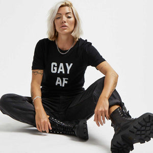Gay AF T-Shirt-LGBT Apparel, LGBT Clothing, LGBT T Shirt, BC3001-The Spark Company