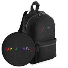 Load image into Gallery viewer, Gay As Hell Embroidered Mini Backpack-LGBT Apparel, LGBT Gift, LGBT Mini Backpack, BG153-The Spark Company