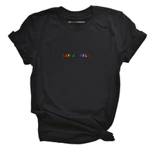 Load image into Gallery viewer, Gay As Hell Embroidery Detail T-Shirt-LGBT Apparel, LGBT Clothing, LGBT T Shirt, BC3001-The Spark Company