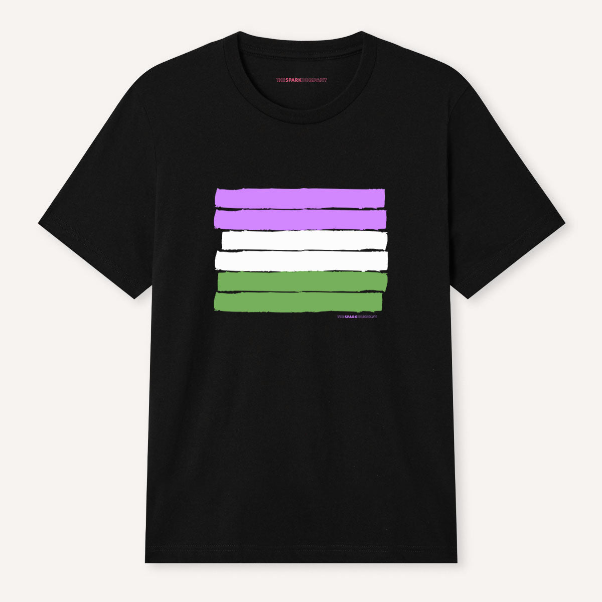 Genderqueer Pride Flag T-Shirt-LGBT Apparel, LGBT Clothing, LGBT T Shirt, BC3001-The Spark Company