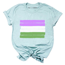 Load image into Gallery viewer, Genderqueer Pride Flag T-Shirt-LGBT Apparel, LGBT Clothing, LGBT T Shirt, BC3001-The Spark Company