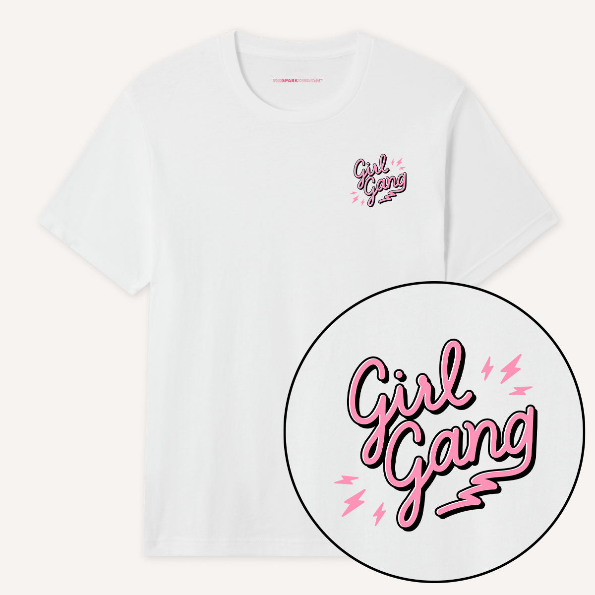 Girl Gang Lightning T-Shirt-Feminist Apparel, Feminist Clothing, Feminist T Shirt, BC3001-The Spark Company