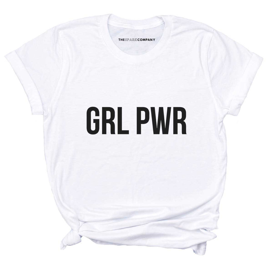 Girl Power GRL PWR T-Shirt-Feminist Apparel, Feminist Clothing, Feminist T Shirt, BC3001-The Spark Company