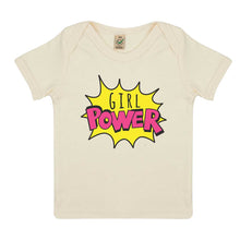 Load image into Gallery viewer, Girl Power Pop Art Baby T-Shirt-Feminist Apparel, Feminist Clothing, Feminist Baby T Shirt, EPB01-The Spark Company