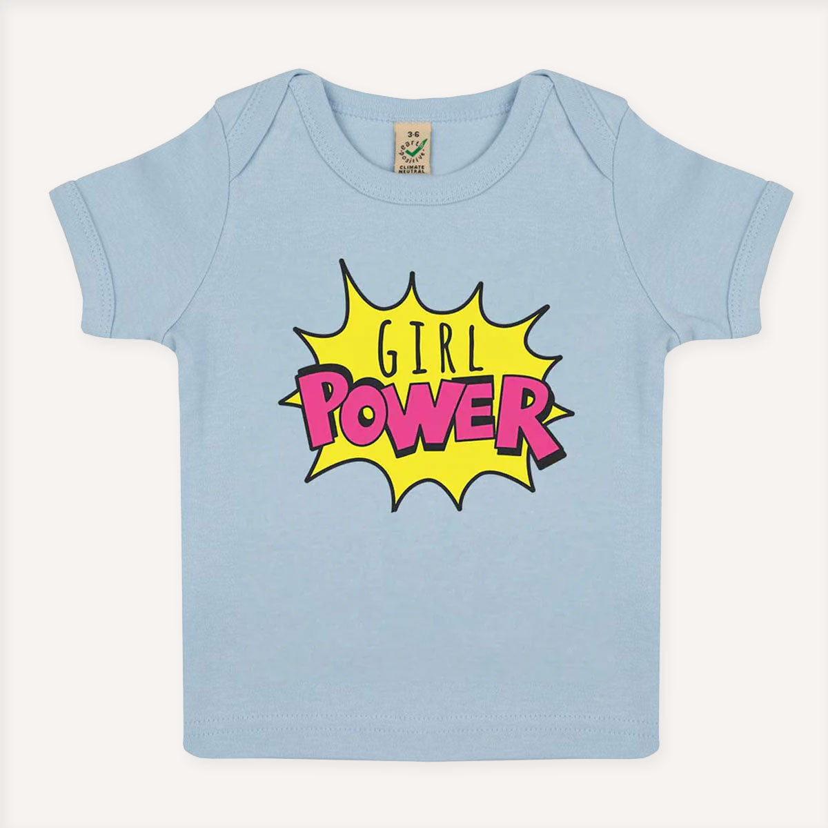 Girl Power Pop Art Baby T-Shirt-Feminist Apparel, Feminist Clothing, Feminist Baby T Shirt, EPB01-The Spark Company