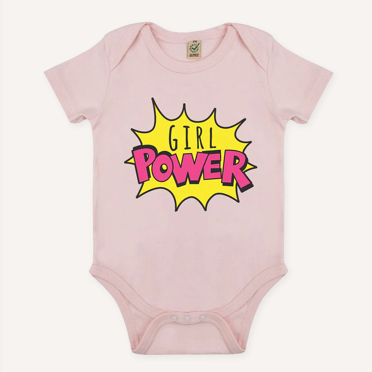 Girl Power Pop Art Babygrow-Feminist Apparel, Feminist Clothing, Feminist Baby Onesie, EPB02-The Spark Company