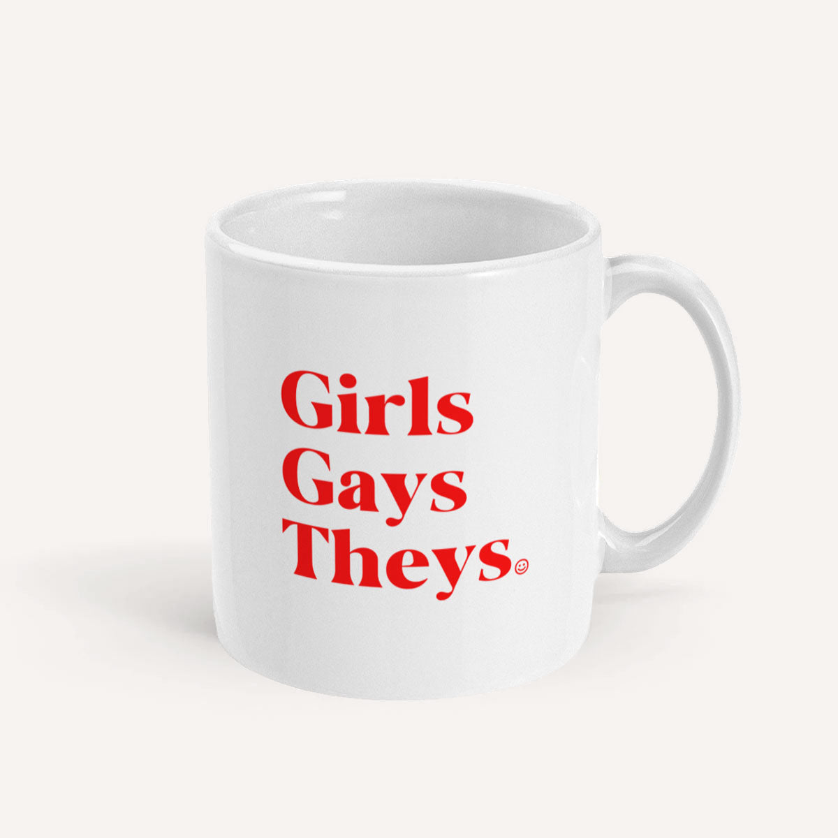 Girls Gays Theys Mug-LGBT Apparel, LGBT Gift, LGBT Coffee Mug, 11oz White Ceramic-The Spark Company