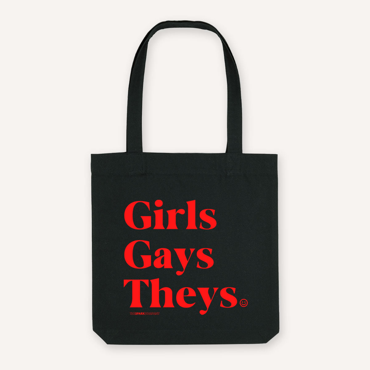 Girls Gays Theys Strong As Hell Tote Bag-LGBT Apparel, LGBT Gift, LGBT Tote Bag-The Spark Company