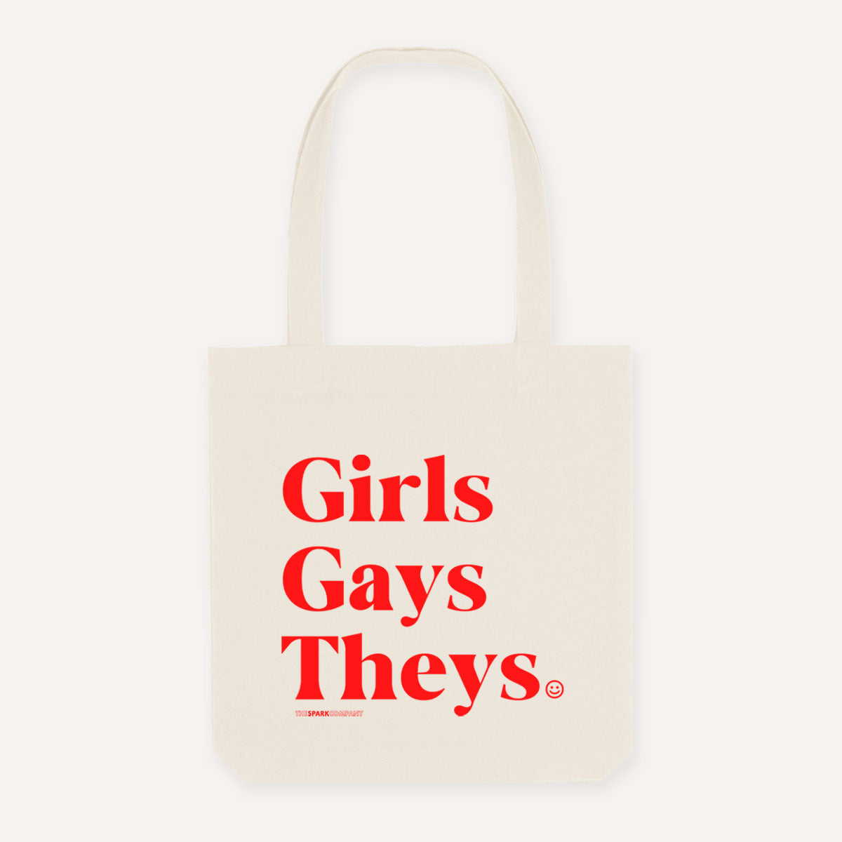 Girls Gays Theys Strong As Hell Tote Bag-LGBT Apparel, LGBT Gift, LGBT Tote Bag-The Spark Company