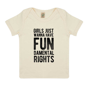 Girls Just Wanna Have Fundamental Rights Baby T-Shirt-Feminist Apparel, Feminist Clothing, Feminist Baby T Shirt, EPB01-The Spark Company
