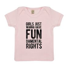 Load image into Gallery viewer, Girls Just Wanna Have Fundamental Rights Baby T-Shirt-Feminist Apparel, Feminist Clothing, Feminist Baby T Shirt, EPB01-The Spark Company