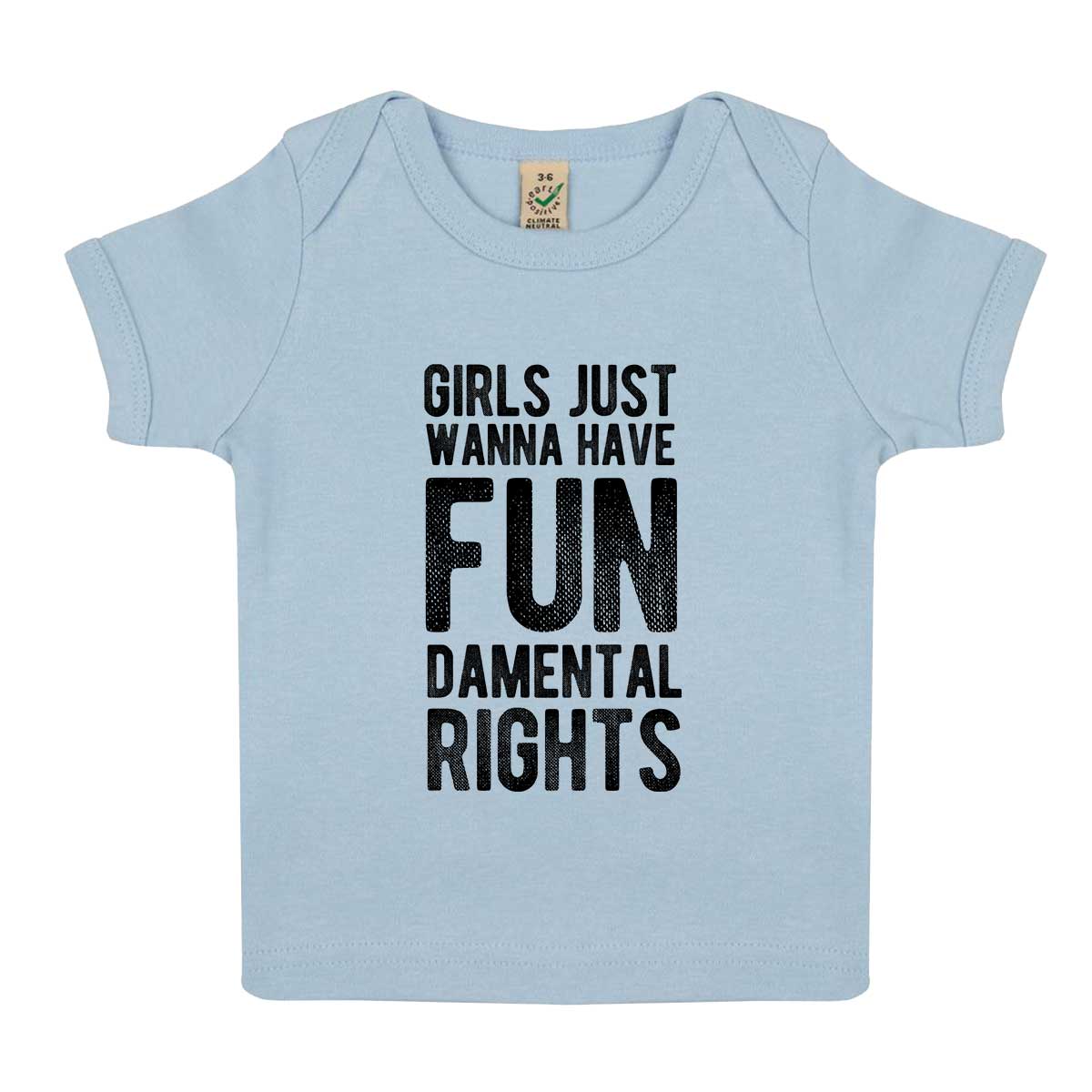 Girls Just Wanna Have Fundamental Rights Baby T-Shirt-Feminist Apparel, Feminist Clothing, Feminist Baby T Shirt, EPB01-The Spark Company