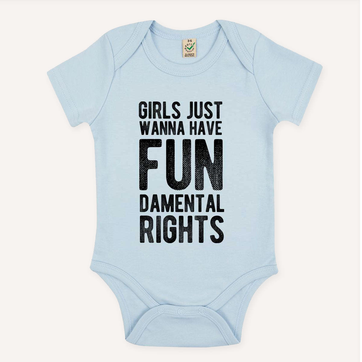 Girls Just Wanna Have Fundamental Rights Babygrow-Feminist Apparel, Feminist Clothing, Feminist Baby Onesie, EPB02-The Spark Company