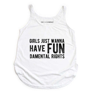 Girls Just Wanna Have Fundamental Rights Festival Tank Top-Feminist Apparel, Feminist Clothing, Feminist Tank, NL5033-The Spark Company