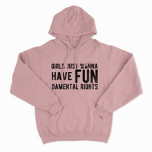 Load image into Gallery viewer, Girls Just Wanna Have Fundamental Rights Hoodie-Feminist Apparel, Feminist Clothing, Feminist Hoodie, JH001-The Spark Company