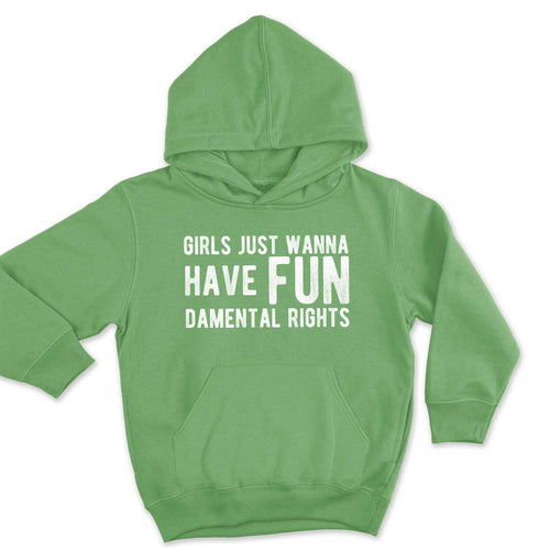 Girls Just Wanna Have Fundamental Rights Kids Hoodie-Feminist Apparel, Feminist Clothing, Feminist Kids Hoodie, JH001J-The Spark Company
