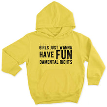 Load image into Gallery viewer, Girls Just Wanna Have Fundamental Rights Kids Hoodie-Feminist Apparel, Feminist Clothing, Feminist Kids Hoodie, JH001J-The Spark Company