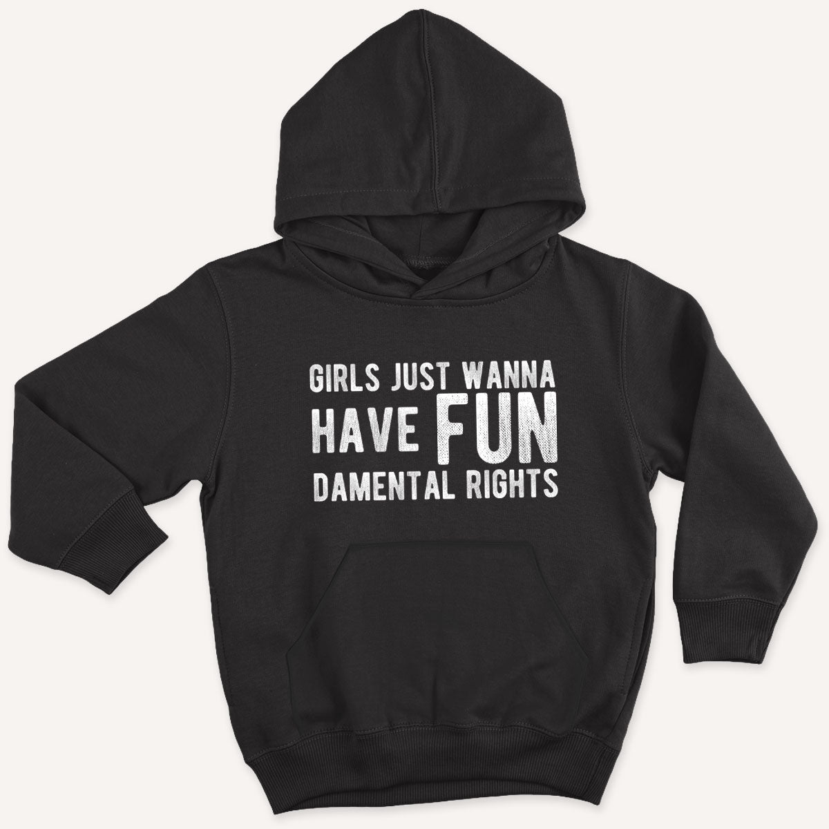 Girls Just Wanna Have Fundamental Rights Kids Hoodie-Feminist Apparel, Feminist Clothing, Feminist Kids Hoodie, JH001J-The Spark Company