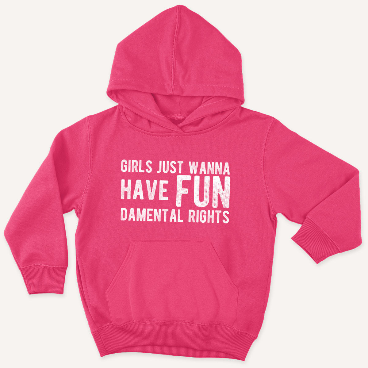Girls Just Wanna Have Fundamental Rights Kids Hoodie-Feminist Apparel, Feminist Clothing, Feminist Kids Hoodie, JH001J-The Spark Company
