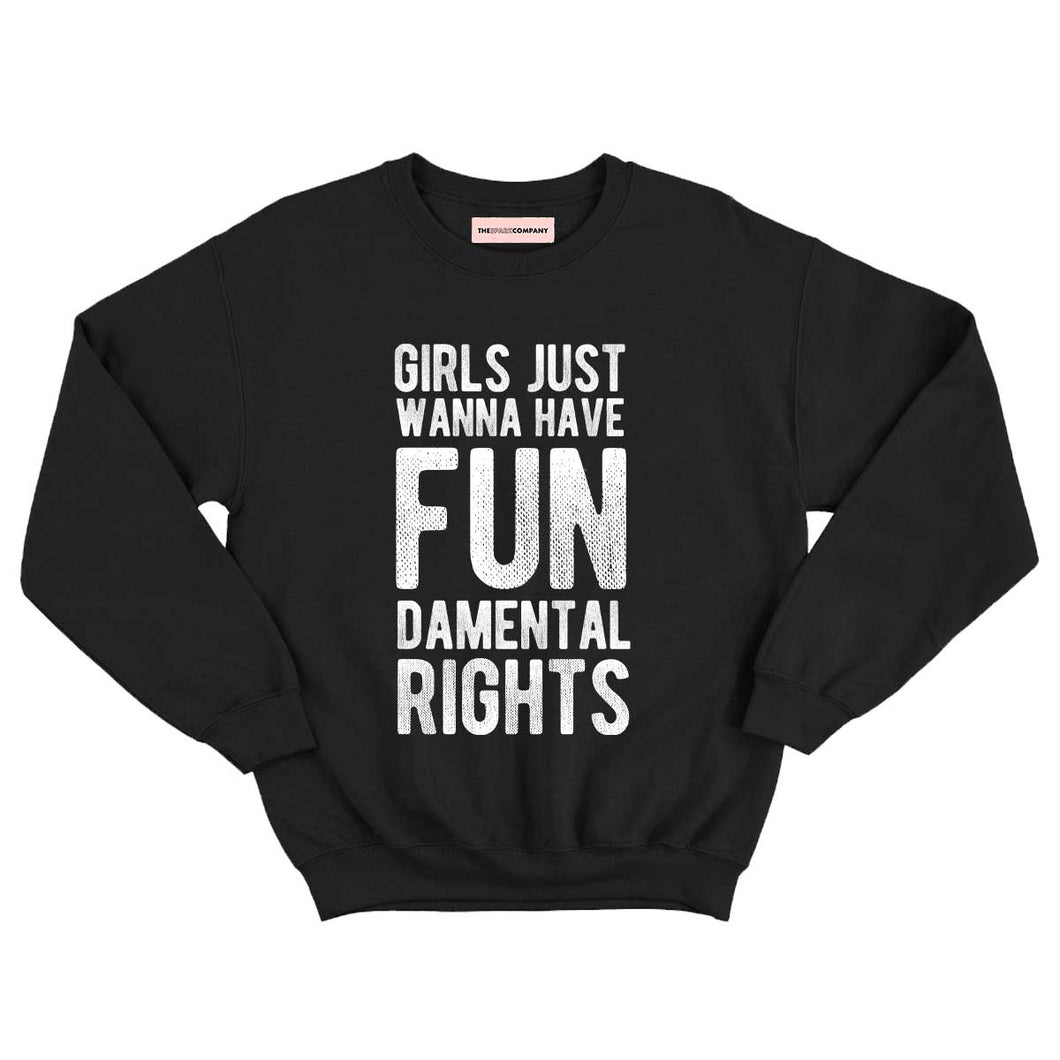 Girls Just Wanna Have Fundamental Rights Kids Sweatshirt-Feminist Apparel, Feminist Clothing, Feminist Kids Sweatshirt, JH030B-The Spark Company