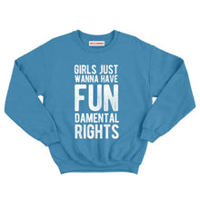 Load image into Gallery viewer, Girls Just Wanna Have Fundamental Rights Kids Sweatshirt-Feminist Apparel, Feminist Clothing, Feminist Kids Sweatshirt, JH030B-The Spark Company