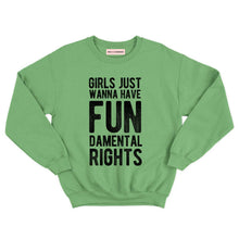 Load image into Gallery viewer, Girls Just Wanna Have Fundamental Rights Kids Sweatshirt-Feminist Apparel, Feminist Clothing, Feminist Kids Sweatshirt, JH030B-The Spark Company