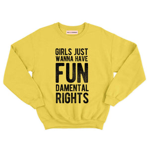 Girls Just Wanna Have Fundamental Rights Kids Sweatshirt-Feminist Apparel, Feminist Clothing, Feminist Kids Sweatshirt, JH030B-The Spark Company