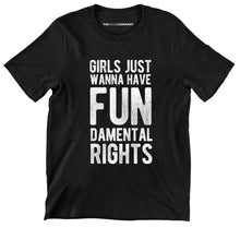 Load image into Gallery viewer, Girls Just Wanna Have Fundamental Rights Kids T-Shirt-Feminist Apparel, Feminist Clothing, Feminist Kids T Shirt, MiniCreator-The Spark Company