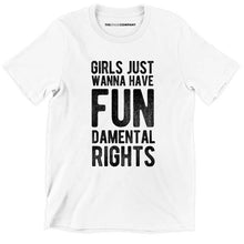 Load image into Gallery viewer, Girls Just Wanna Have Fundamental Rights Kids T-Shirt-Feminist Apparel, Feminist Clothing, Feminist Kids T Shirt, MiniCreator-The Spark Company