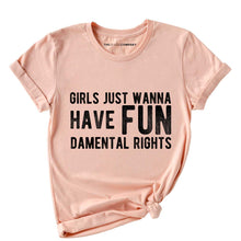 Load image into Gallery viewer, Girls Just Wanna Have Fundamental Rights T-Shirt-Feminist Apparel, Feminist Clothing, Feminist T Shirt, BC3001-The Spark Company