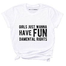 Load image into Gallery viewer, Girls Just Wanna Have Fundamental Rights T-Shirt-Feminist Apparel, Feminist Clothing, Feminist T Shirt, BC3001-The Spark Company
