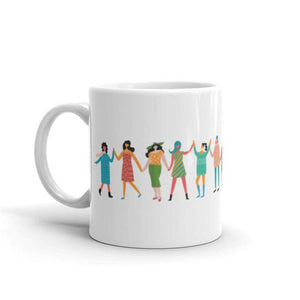 Girls Supporting Girls Mug-Feminist Apparel, Feminist Gift, Feminist Coffee Mug, 11oz White Ceramic-The Spark Company