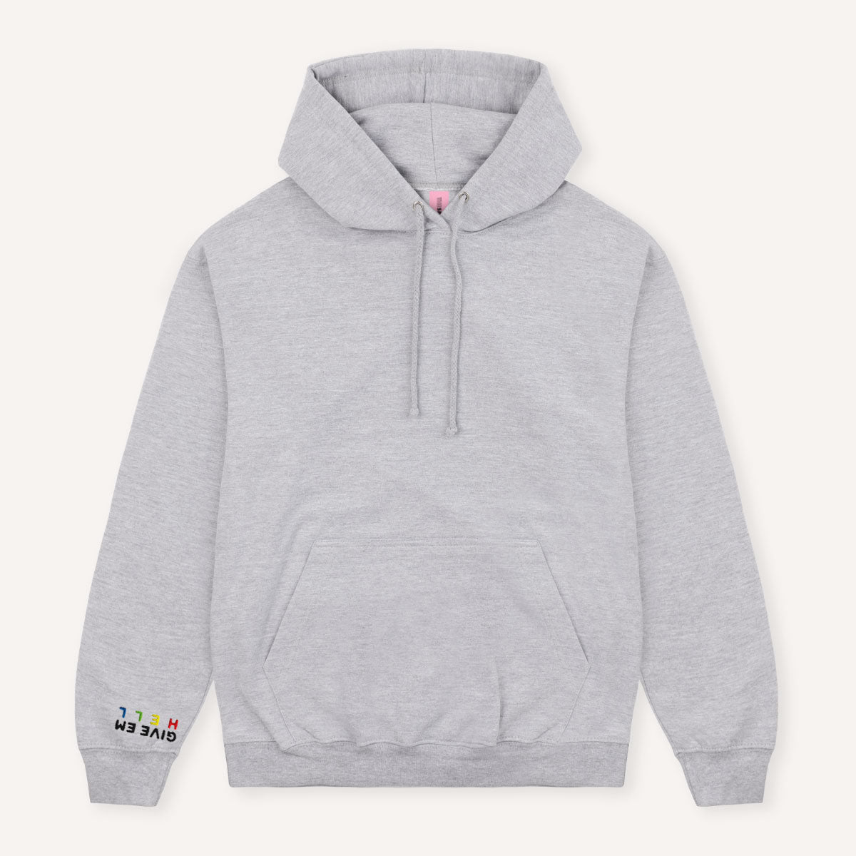 Give Em' Hell Embroidery Detail Hoodie-Feminist Apparel, Feminist Clothing, Feminist Hoodie, JH001-The Spark Company