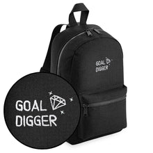 Load image into Gallery viewer, Goal Digger Embroidered Mini Backpack-Feminist Apparel, Feminist Gift, Feminist Mini Backpack, BG153-The Spark Company