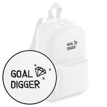 Load image into Gallery viewer, Goal Digger Embroidered Mini Backpack-Feminist Apparel, Feminist Gift, Feminist Mini Backpack, BG153-The Spark Company