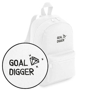 Goal Digger Embroidered Mini Backpack-Feminist Apparel, Feminist Gift, Feminist Mini Backpack, BG153-The Spark Company