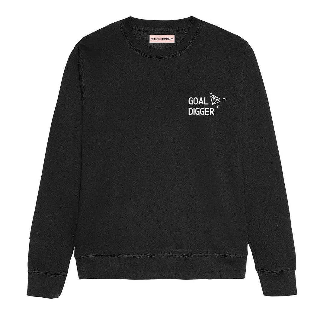 Goal Digger Embroidered Sweatshirt-Feminist Apparel, Feminist Clothing, Feminist Sweatshirt, JH030-The Spark Company