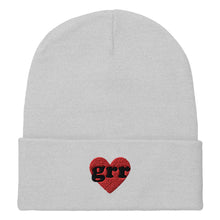 Load image into Gallery viewer, Grr Heart Embroidered Beanie Hat-Feminist Apparel, Feminist Gift, Feminist Cuffed Beanie Hat, BB45-The Spark Company