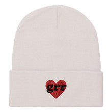 Load image into Gallery viewer, Grr Heart Embroidered Beanie Hat-Feminist Apparel, Feminist Gift, Feminist Cuffed Beanie Hat, BB45-The Spark Company