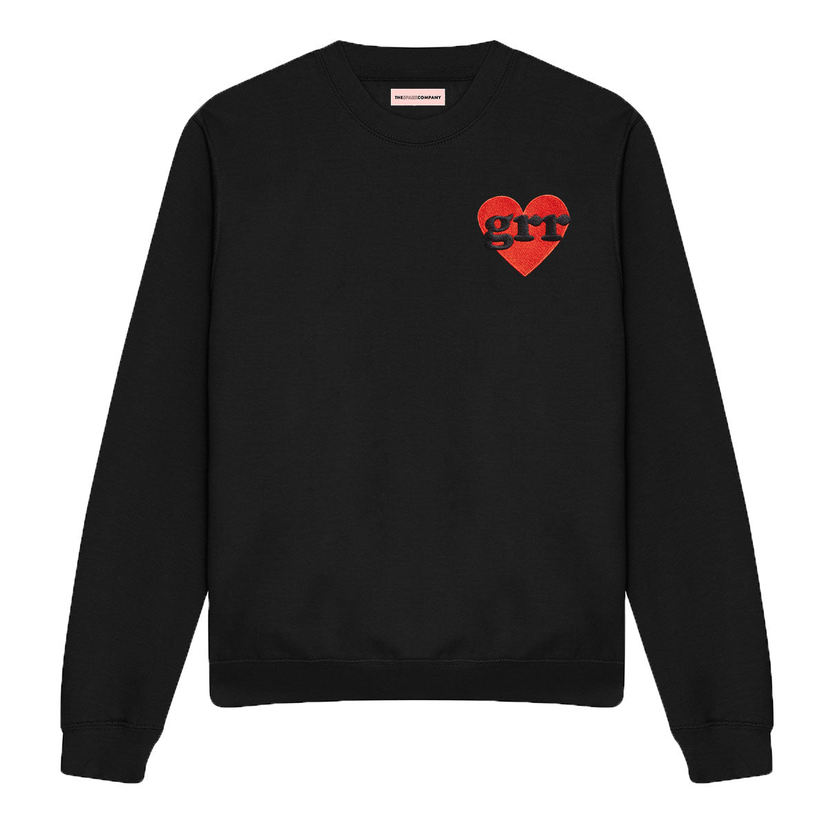 Grr Heart Embroidered Sweatshirt-Feminist Apparel, Feminist Clothing, Feminist Sweatshirt, JH030-The Spark Company