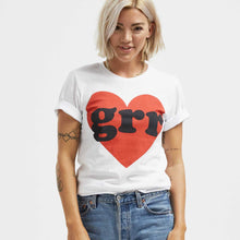 Load image into Gallery viewer, Grr Heart T-Shirt-Feminist Apparel, Feminist Clothing, Feminist T Shirt, BC3001-The Spark Company