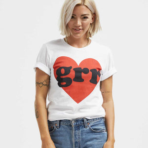 Grr Heart T-Shirt-Feminist Apparel, Feminist Clothing, Feminist T Shirt, BC3001-The Spark Company