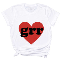 Load image into Gallery viewer, Grr Heart T-Shirt-Feminist Apparel, Feminist Clothing, Feminist T Shirt, BC3001-The Spark Company