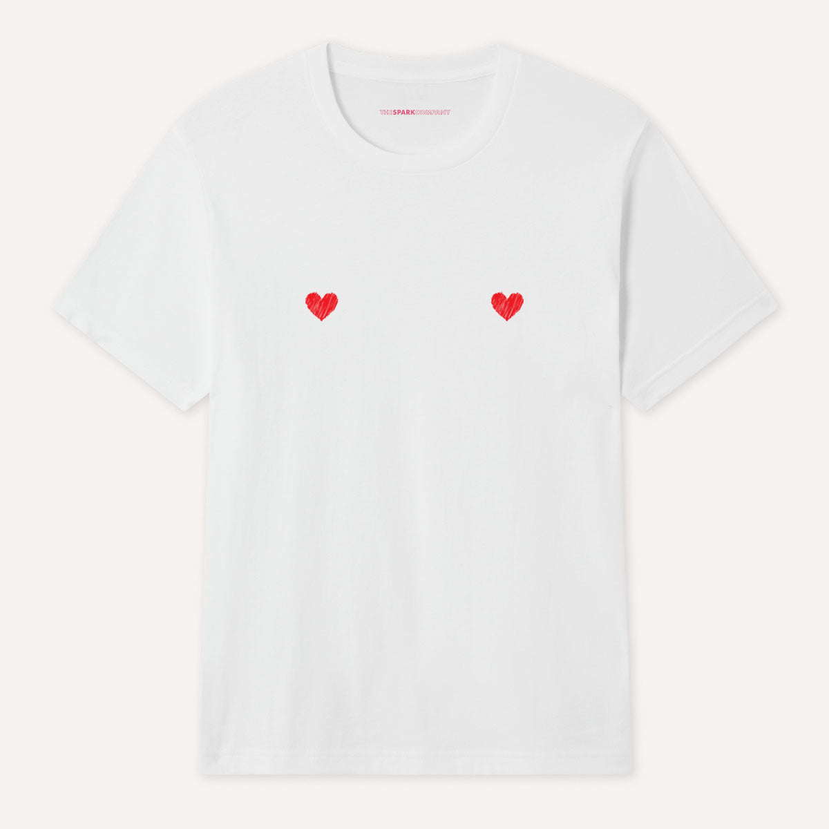 Heart Nipple T-Shirt-Feminist Apparel, Feminist Clothing, Feminist T Shirt, BC3001-The Spark Company
