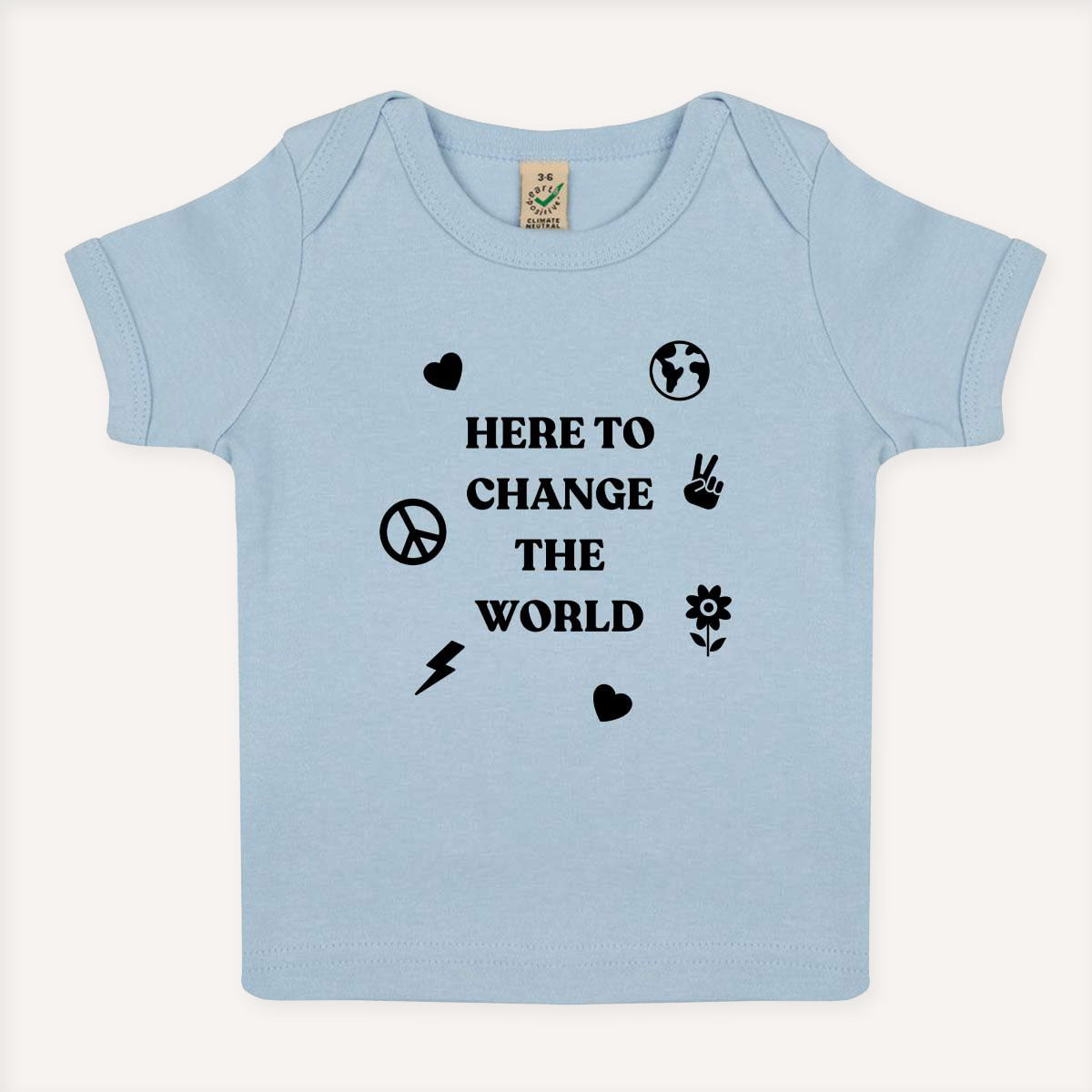 Here To Change The World Baby T-Shirt-Feminist Apparel, Feminist Clothing, Feminist Baby T Shirt, EPB01-The Spark Company